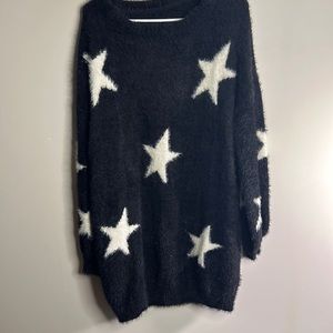 Oversized star sweater dress